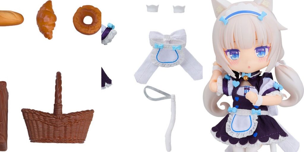 【ねんどろいど】 どーる ピクニックパーツセット／ねんどろいどどーる おようふくセット ネコぱら セカイコネクト バニラ　【ほか1点】