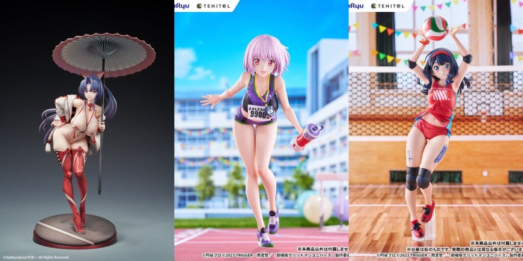 巫女少女 MIKOレースクイーンVer. 1/7 完成品フィギュア 豪華版／TENITOL TALL グリッドマン ユニバース 新条アカネ Sports wear ver. 完成品フィギュア　【ほか1点】