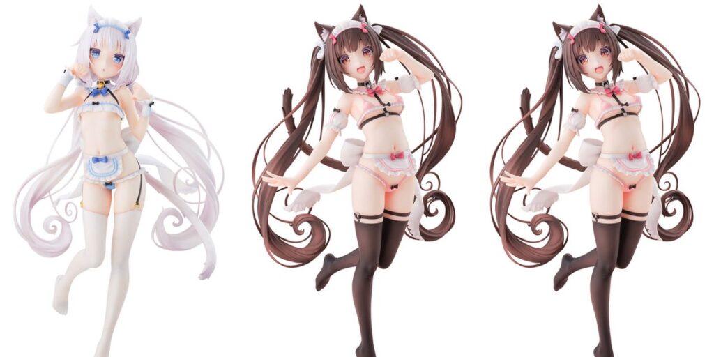 ネコぱら バニラ マイクロビキニメイド-DX Edition- 1/5.5／ネコぱら ショコラ マイクロビキニメイド-STD Edition- 1/5.5 完成品フィギュア　【ほか1点】