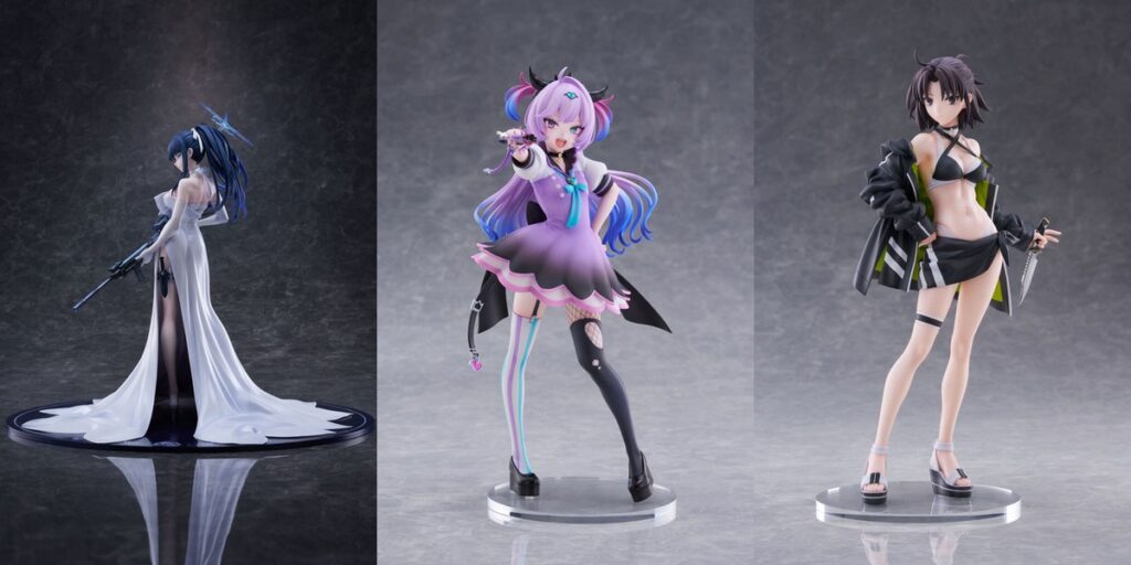 ブルーアーカイブ サオリ(ドレス) 1/7 完成品フィギュア／TVアニメ『NEEDY GIRL OVERDOSE』 パープル・ロリポップ 1/7 完成品フィギュア　【ほか1点】