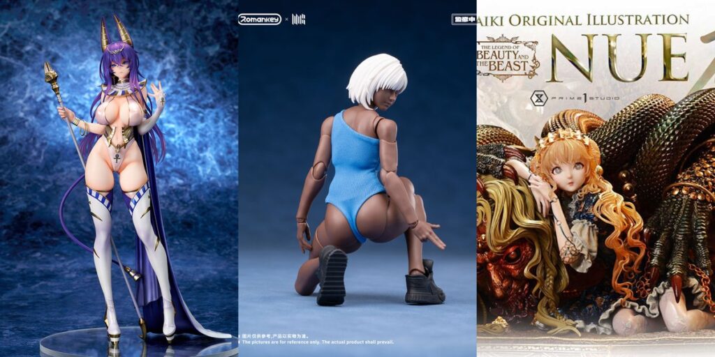 DISHオリジナル 神官スペースシブナ 1/7 完成品フィギュア／UMS004 超可動女性素体 ミア 褐肌Ver. 1/12 アクションフィギュア　【ほか1点】