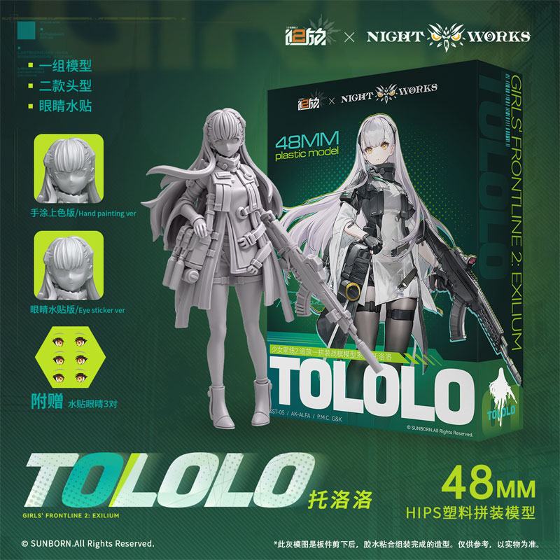ドールズフロントライン2：エクシリウム トロロ 未塗装ミニチュアプラスチックキット